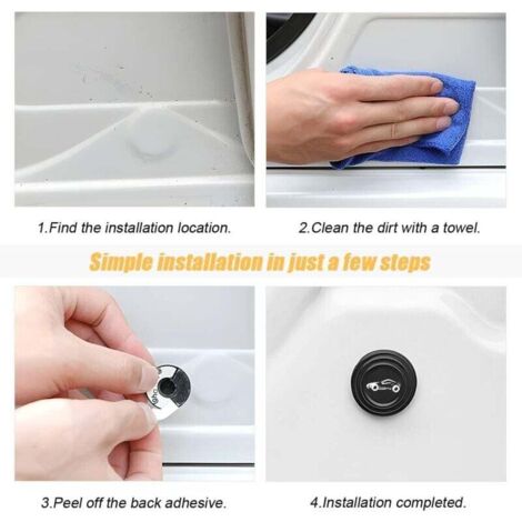 Guarnizione di assorbimento degli urti per auto, 30 pezzi Adesivo di protezione per ammortizzatori per portiere auto Cuscino antiurto, Accessori per ammortizzatori per portiere auto (1/4)