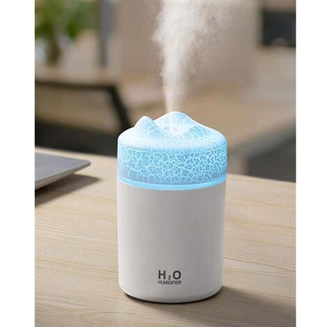 Mini umidificatore portatile, texture vulcanica colorata, umidificatore a nebbia fredda da 300 ml, alimentazione USB, spegnimento automatico. Ideale per camera da letto, ufficio e auto. (1/4)