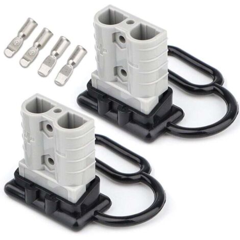 Connecteur de batterie 50A, calibre de fil 6-10, une paire de prises, connecteur Anderson, connecteur de prise de batterie à connexion rapide. (1/4)