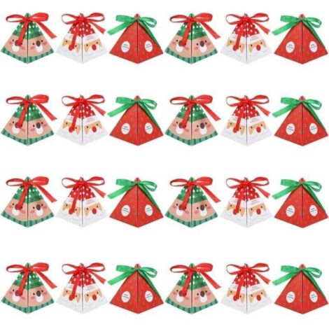 Lot De 30 Boîtes Cadeaux De Noël En Papier - Petites Boîtes Bonbons Et Friandises Pour Calendrier De L'Avent