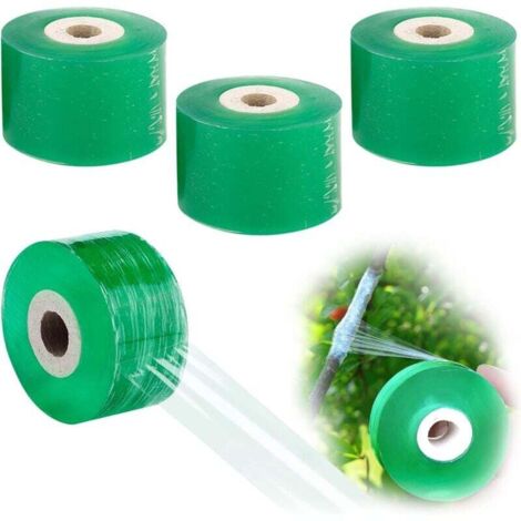 Ruban de greffage, 4 rouleaux de ruban de greffage, ruban de greffage pour arbres fruitiers, ruban de greffage extensible, ruban en film PVC, ruban de greffage auto-adhésif, pour la phytoremédiation. (1/4)