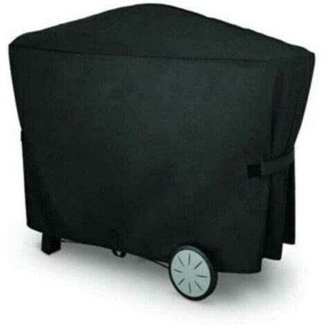 Housse Barbecue Gaz, Bâche Barbecue 112.4X64.1X95.6Cm, Housse Protection Barbecue Exterieur, Tissu Étanche Protection Solaire, BBQ Couverture pour Weber, Noir (1/4)