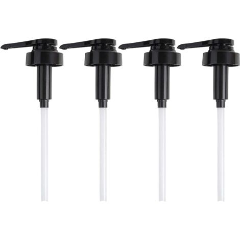 4 Pièces Distributeur Sirop Pompe Buse de Bouteille de Sirop Pompe de Rechange Cap Bouteille de sirop Buse pour Bouteille de Jus Distributeur Pompe,Sauce Aux Huîtres Noir,Sirops de Café (1/5)