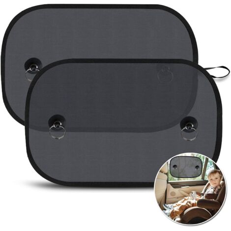 Pare Soleil Voiture Bébé, Pare-Soleil Fenêtre de Voiture pour Enfant, Filet De Protection Solaire pour Voiture, Protection UV/Chaleur, Sac de Rangement fourni, 50 x 30cm (2 pièces) (1/5)