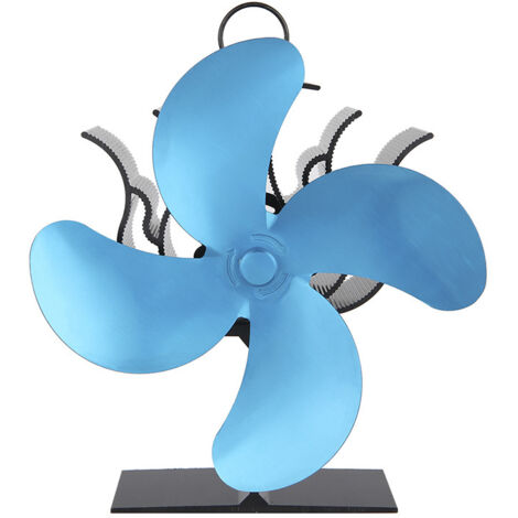 Ventilateur de cheminée, ventilateur à bois thermodynamique, conception silencieuse, adapté au cycle de chaleur écologique de la maison-bleu (1/5)