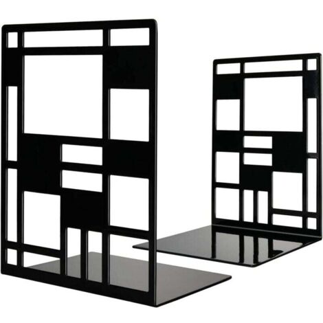 Serre-livres pour étagère, serre-livres robustes, supports de livres, serre-livres en métal, 1 paire (1/4)