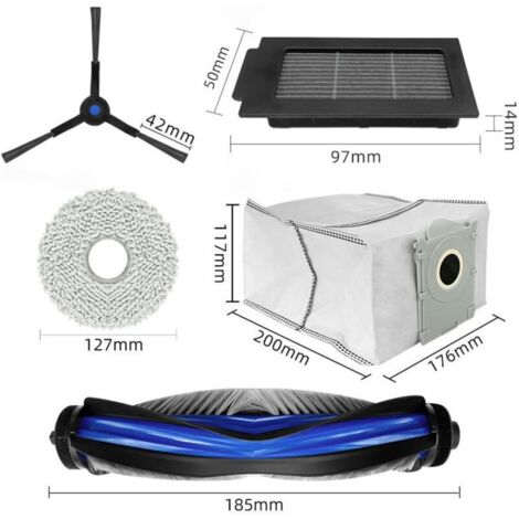 4 Filtres HEPA Pour Ecovacs X5 Omni Pro - Accessoires Lavables Et Réutilisables Pour Aspirateur Robot