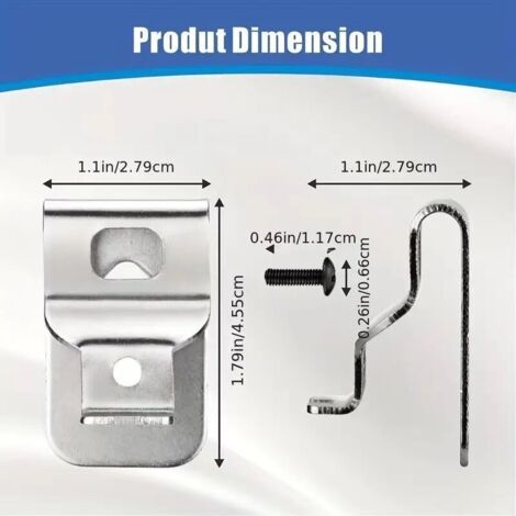 Clips De Ceinture En Acier Inoxydable Type K Pour Fourreau - Compatible Cuir, Kydex, Port IWB