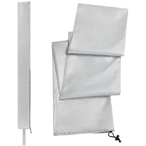 Housse de séchoir rotative, housse de séchoir à linge imperméable avec fermeture éclair, adaptée aux cordes à linge et aux étendoirs de jardin (argent). (1/4)