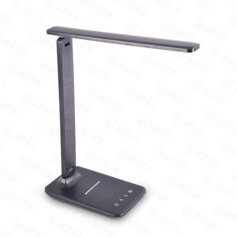 Lampe de bureau LED à intensité variable, lampe de lecture avec port de chargement USB, 5 modes d'éclairage, commande tactile, lampe à ongles pliable, idéale pour étudier et travailler.