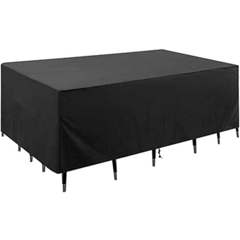 Housse pour mobilier de jardin, housse imperméable pour mobilier d'extérieur, résistante aux déchirures, durable, imperméable, anti-poussière, protection toutes saisons, 200 cm de long, 100 cm de larg (1/4)