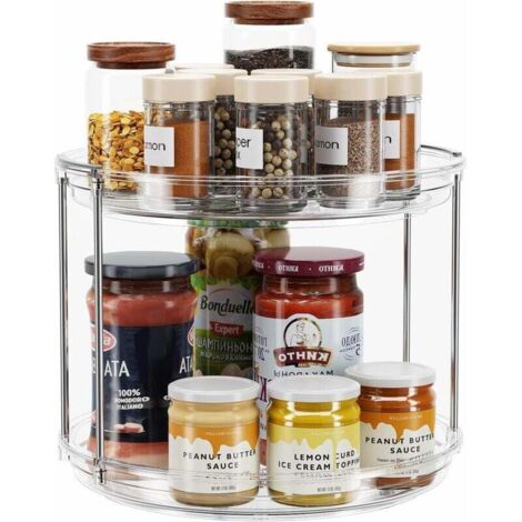 Étagère Rotative pour Épices, Organisateur de Cuisine Multifonctionnel, Boîte de Rangement pour Condiments, gris foncé 2 couches 30cm | Leroy Merlin Étagère Rotative pour Épices, Organisateur de Cuisine Multifonctionnel, Boîte de Rangement pour Condiments, gris foncé 2 couches 30cm | Leroy Merlin