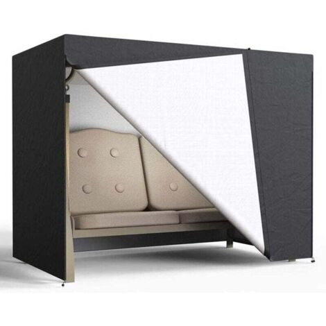 Housse double pour balancelle de jardin, en tissu Oxford 210D résistant, imperméable et anti-UV - 160 x 120 x 170 cm (1/4)