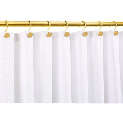 IToplin Lot De 12 Crochets De Rideau De Douche En Zinc Résistant à La Rouille, Décoratifs, Noir Mat, Taille Standard, Adaptés Pour Tringles à Rideau De Douche Standard Droites Ou Incurvées