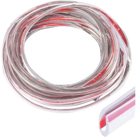 Joint d'étanchéité de porte de voiture de 5 mètres, joint d'étanchéité de porte en forme de U, convient aux SUV, aux monospaces et à la plupart des modèles de voitures (transparent). (1/4)