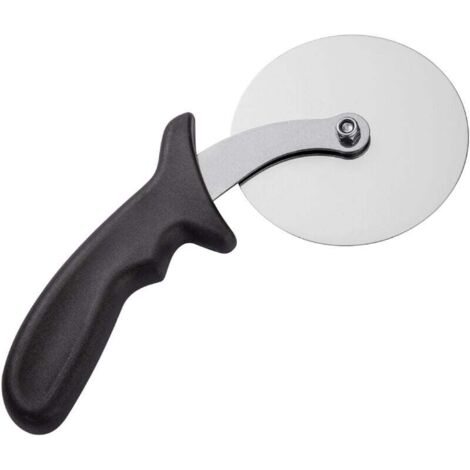 Couteau à pizza, coupe-pizza en acier inoxydable, ustensile de cuisine avec protège-doigts, un atout pour les amateurs de pizza, compatible lave-vaisselle. (1/4)