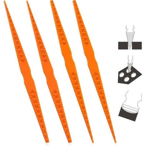 Outil de calibrage et de mesure des jeux pour panneaux de porte automobiles en plastique partiel, jauge conique automobile - orange-rouge (1/4)