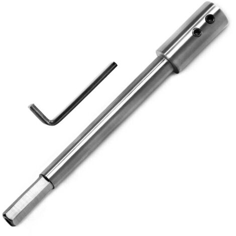 Tige d'extension extra-longue de 178 mm pour forets : ajoute 146 mm de profondeur à vos forets ronds ou hexagonaux de 9,5 mm. (1/4)
