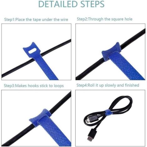 Lot De 100 Attaches Câbles (câbles Ties) Multicolores 11" 50lbs - Nylon, Résistantes UV, Fabriqué USA