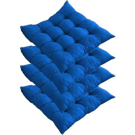 Un ensemble de 4 coussins de chaise rembourrés, 40 x 40 cm, coussins de chaise de salle à manger, coussins de chaise de jardin, adaptés à la maison, au bureau, à une utilisation intérieure et extérieu (1/4)