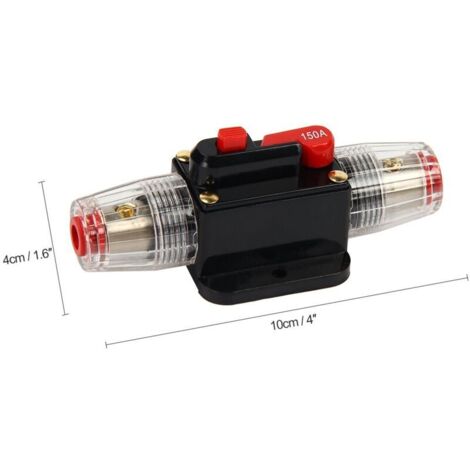 Disjoncteur Automatique Réarmable 12V 10-50A Avec Couvercle - Double Batterie, Protection Fusible