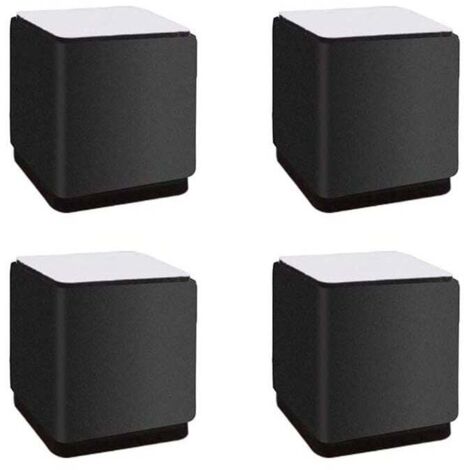 Pieds de Meubles en Acier au Carbone Carrés Rehausseur 5cm Protection Plancher Lits Canapés Armoires (1/4)