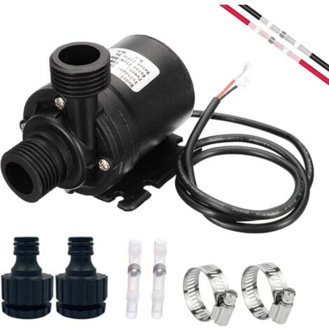 Pompe à Eau Submersible 12V Sans Balais 800L/H 5M pour Piscine Fontaine Solaire Aquarium Bassin (1/4)