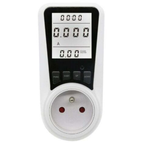 Compteur d'Énergie Numérique AC 230V Wattmètre Analyseur de Puissance Électrique Kwh avec Écran LCD (1/4)