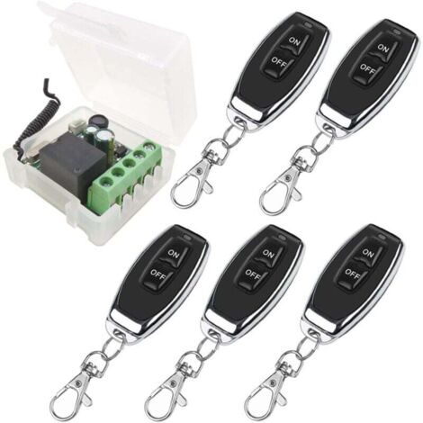 HEBEOT Récepteur JR1801RX 12V Avec 2 Télécommandes 4G – Pour Voiture électrique Enfant, 7 Broches, 2.4GHz