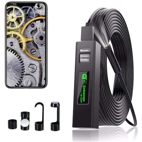 Caméra Endoscope Wifi Inspection 1200P Hd Usb Ip68 Étanche 8 Led Iphone Android Ipad Mac Pc Laptop Câble Souple 2m (1/4)
