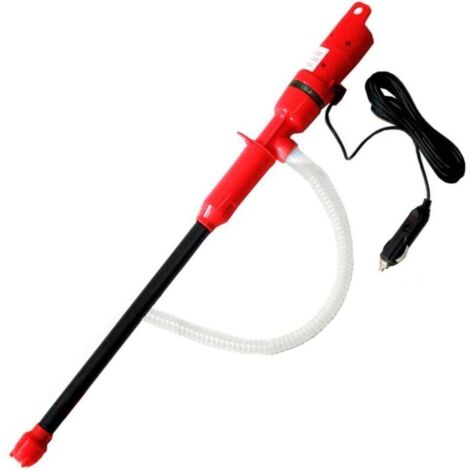 Pompe de Transfert Essence Diesel Électrique Portable 12V avec Tube d'Aspiration pour Réservoir Fluide et Étang
