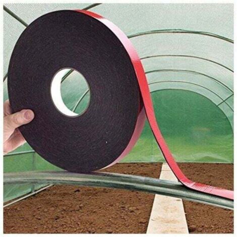 Ruban Mousse Adhésif Résistant Chaleur 20mm x 20m pour Serre de Jardin 2 Pièces