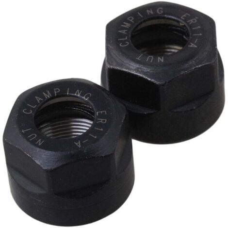2 Pièces Pince De Serrage ER11 Type A Écrou CNC Tour Fraisage M14x0.75mm (1/3)