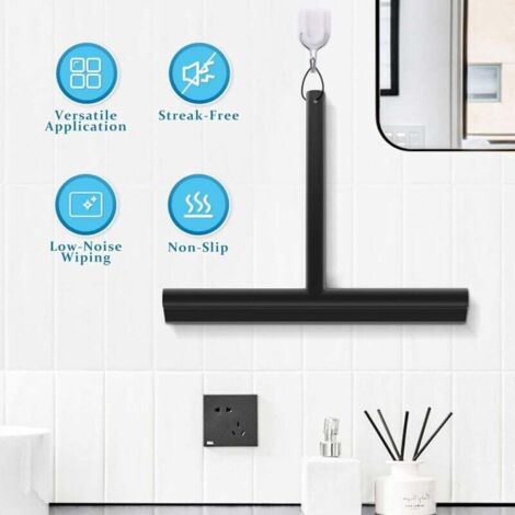 Raclette douche silicone Acier inoxydable Pour douchemiroircarrelage