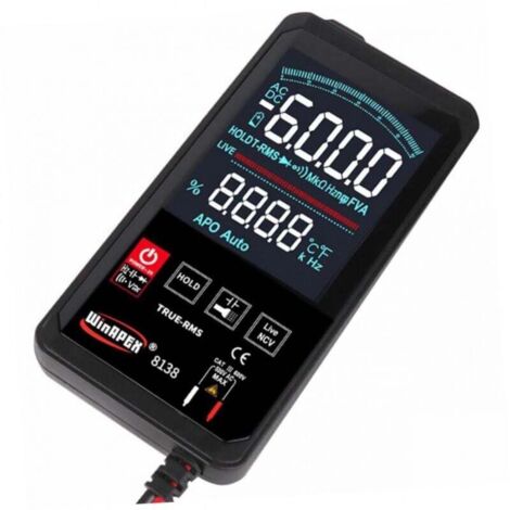 Multimètre Numérique Portable Voltmètre Ohmmètre Testeur Électrique Double Écran Tactile Composant Électronique (1/4)