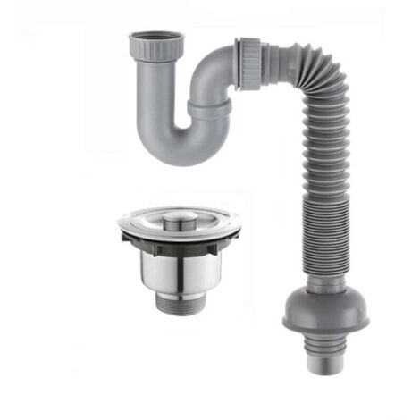 Vidage Complet Évier Acier Inoxydable avec Tuyau Raccordement Diamètre 110 mm