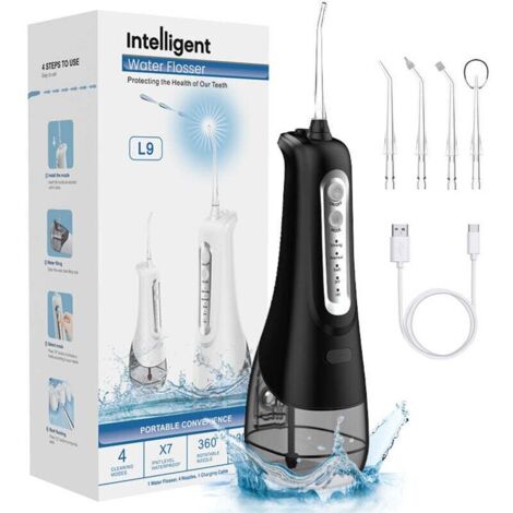 Hydropulseur Dentaire Sans Fil 4 Modes Nettoyage USB Rechargeable IPX7 Étanche Pour Soins Dentaires Voyage (1/4)