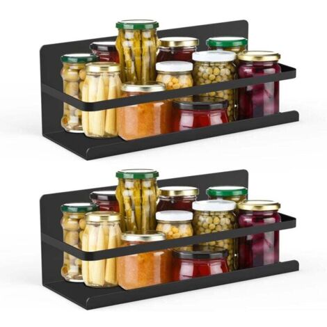 Étagère À Épices Magnétique Pour Frigo 2 Porte-Épices Aimantée Sans Percage Pour Cuisine Réfrigérateur Surfaces Métalliques (1/4)