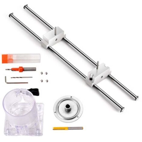 Outil de Rainurage Pour Porte en Bois Gabarit de Serrure Installation Cadre Moule Professionnel Travail du Bois Argent (1/4)