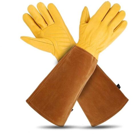 Gants De Jardinage En Cuir Taille L Résistants Aux Épines Et Coupures Pour Élagage Roses