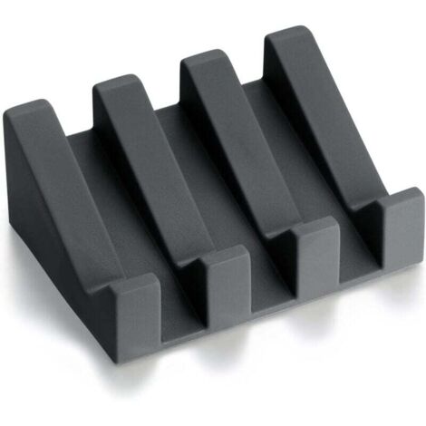 Porte-savon En Silicone Noir – Auto-égouttant – Rectangulaire 4,7 X 3,5 Pouces – Pour Douche, évier