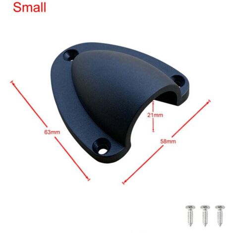 3 Pièces Couvercle de Vent Coquille Nylon pour Câble Bateau Sortie Marine Accessoires (Noir Taille S/L)