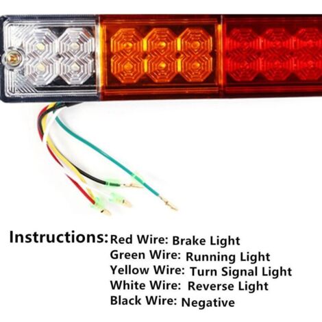 Lot De 2 Feux Arrière 12V/24V Pour Camion Voiture Remorque - Étanches Universels
