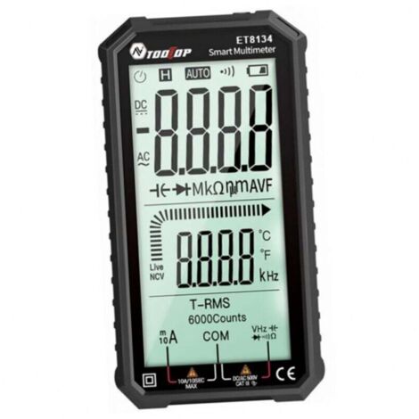 Multimètre Numérique Automatique Voltmètre AC DC Plein Écran Outil de Mesure Équipement (1/4)