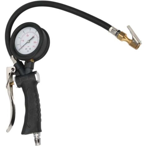 Manomètre Pression Pneus Portable Voiture Moto avec Tête Rotative (1/4)
