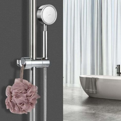 Support Universel de Douchette Réglable 16-27mm pour Barre de Douche Remplaçable