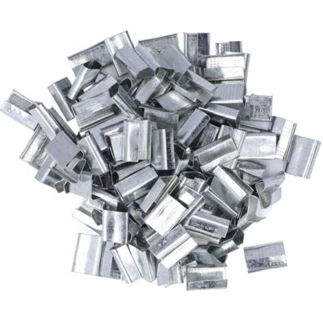 Boucle De Cerclage Métallique Galvanisé Pour Sangle Plastique Animalerie 16mm (1/4)