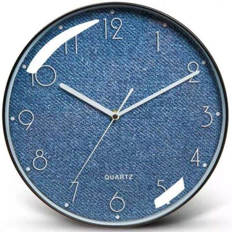 Horloge Murale Ronde 25cm Rétro Silencieuse sans Coutil pour Cuisine Salon Chambre (1/4)