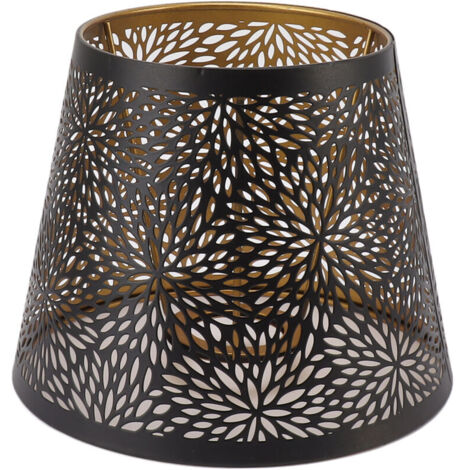 Abat Jour Métal Style Arbre Forestier Ajouré Motif Doré Intérieur E26 E27 Lampe Plafond Murale Table Noir