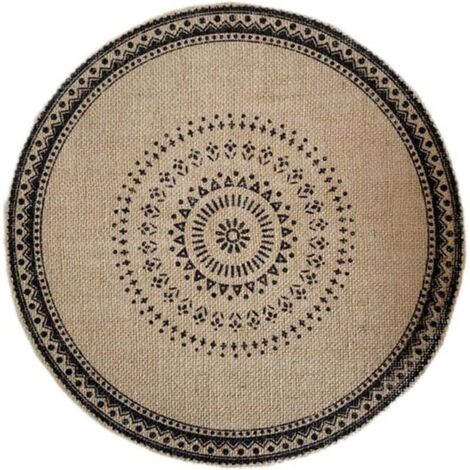 Napperon Rond Tissé, Napperon D'isolation Thermique Tressé en Rotin Naturel, Napperons De Table De Cuisine Dessous De Plat Résistants à la Chaleur pour Grands Récipients Plats Chauds Casserole(22cm
